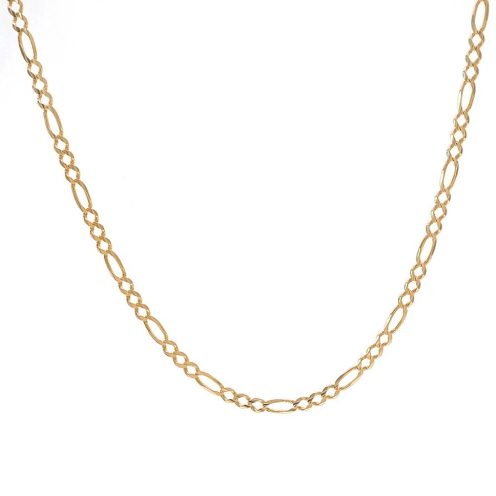 Figaro Link 22" Chain 11.1 Grams 14k Gold Necklace
